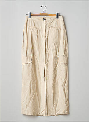 Jupe longue beige JACQUELINE DE YONG femme