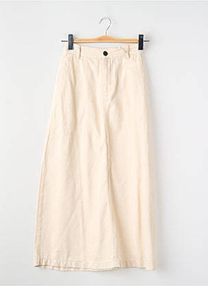 Jupe mi-longue beige YUGEN femme