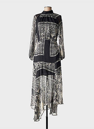 Robe longue noir MANGO femme