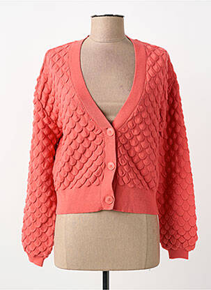Gilet manches courtes rose ONLY femme