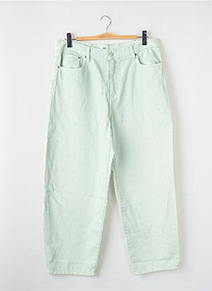 Jeans coupe large vert MANGO femme