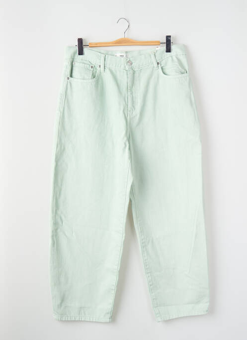 Jeans coupe large vert MANGO femme