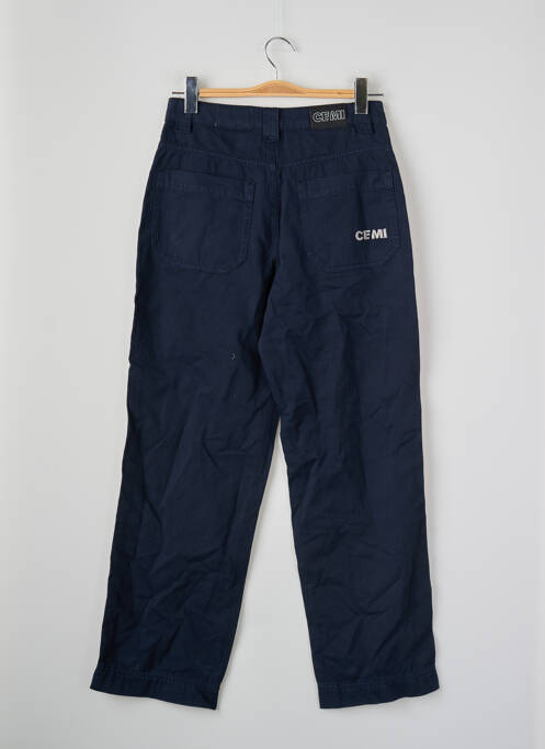 Pantalon droit bleu CEMI femme
