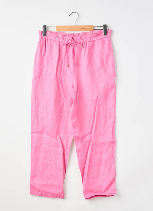 Pantalon large rose MANGO femme