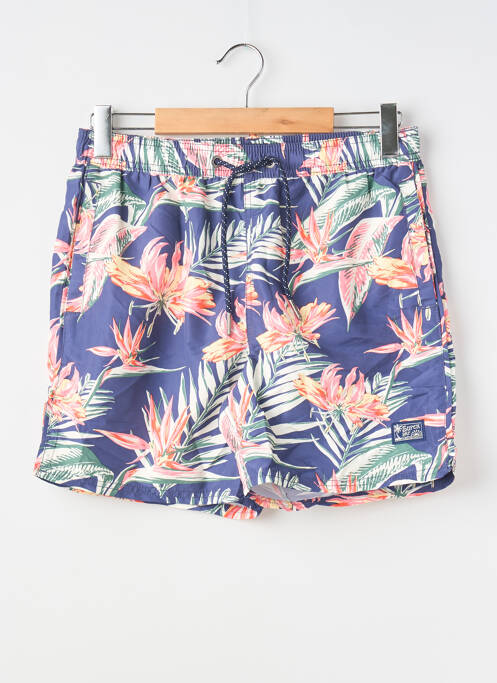 Short de bain bleu SUPERDRY homme