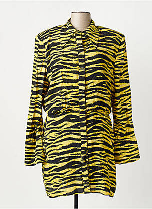 Robe mi-longue jaune MANGO femme