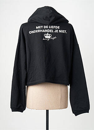 Sweat-shirt à capuche noir TOURIST LEMC femme