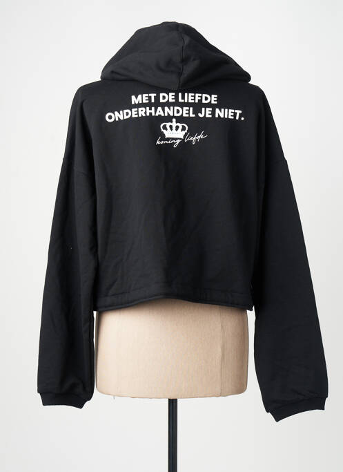 Sweat-shirt à capuche noir TOURIST LEMC femme