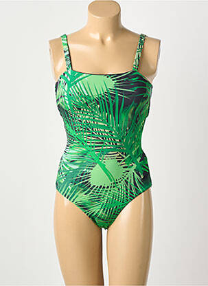 Maillot de bain 1 pièce vert ASTRID BLACK LABEL femme