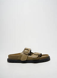 Sandales/nu pieds vert MANGO femme