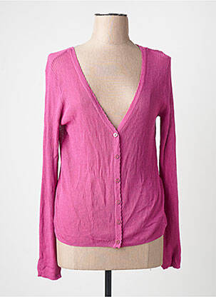 Gilet manches longues rose VILA femme