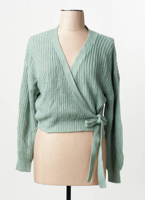 Gilet manches longues vert ONLY femme