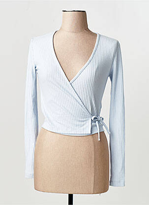 Gilet cache-cœur bleu ONLY femme