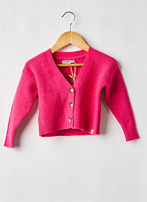 Gilet manches longues rose GARCIA fille
