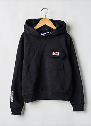 Sweat-shirt à capuche noir FILA fille