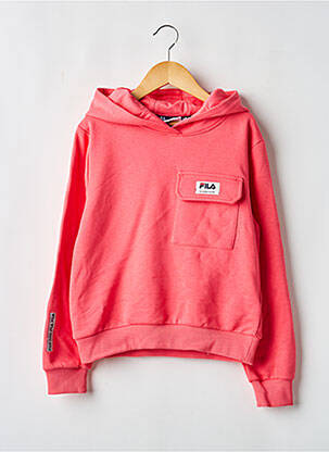 Sweat-shirt à capuche orange FILA fille