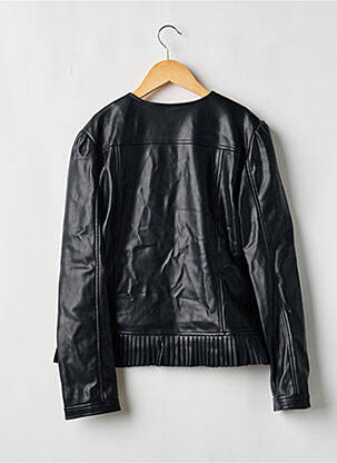 Veste en cuir noir GUESS fille