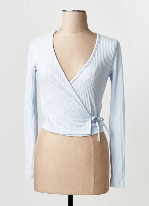 Gilet cache-cœur bleu ONLY femme