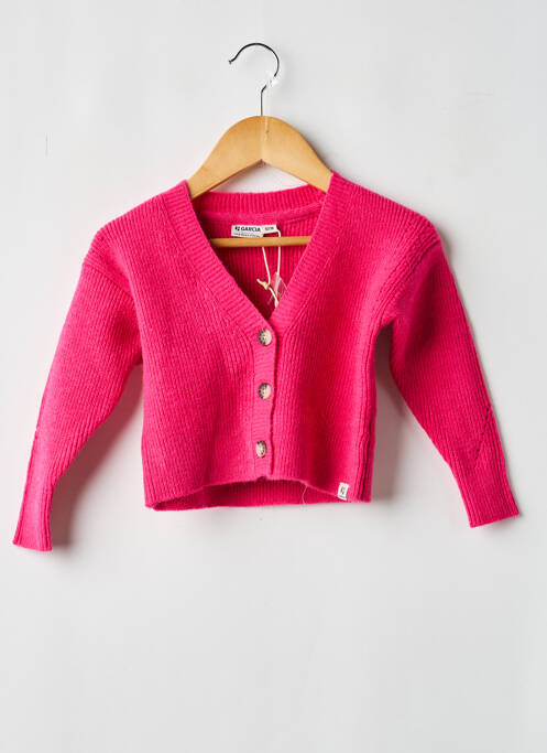 Gilet manches longues rose GARCIA fille