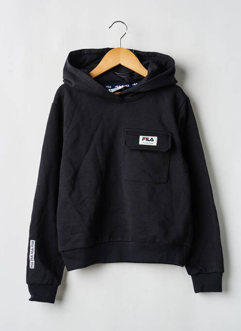 Sweat-shirt à capuche noir FILA fille