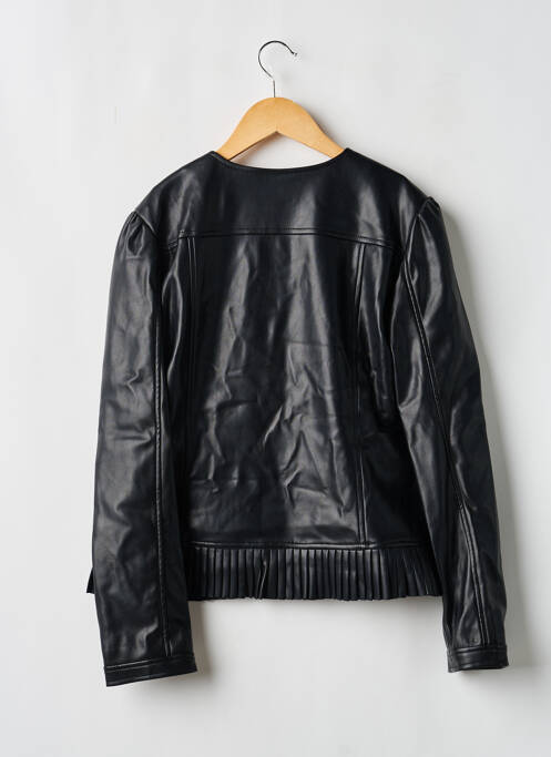Veste en cuir noir GUESS fille