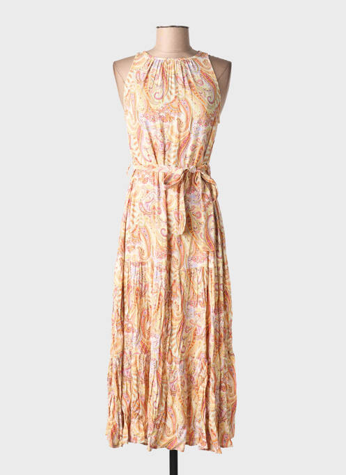 Robe longue beige MANGO femme