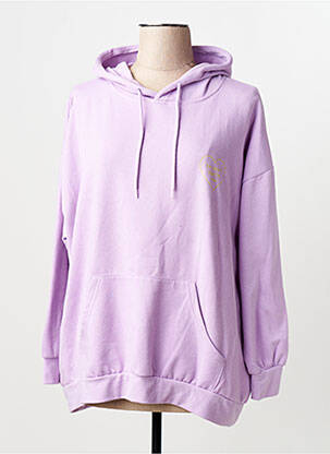 Sweat-shirt à capuche violet ONLY femme