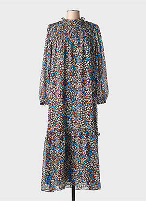 Robe longue marron MANGO femme