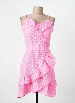 Robe courte rose NAF NAF femme