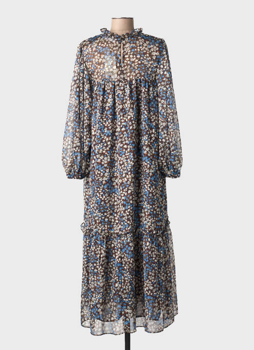 Robe longue marron MANGO femme