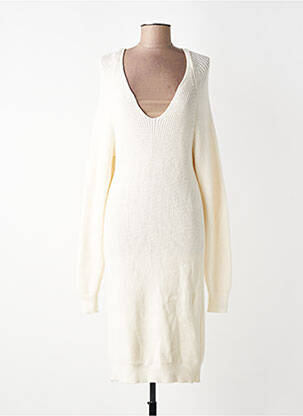 Robe longue beige MANGO femme