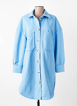 Manteau long bleu ONLY femme