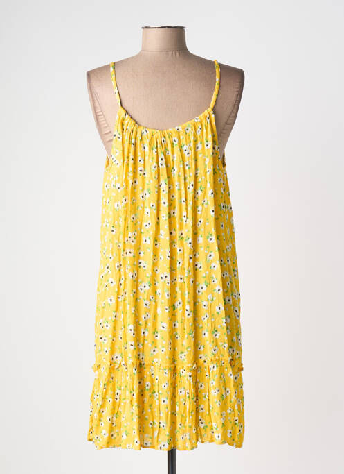 Robe courte jaune SUPERDRY femme