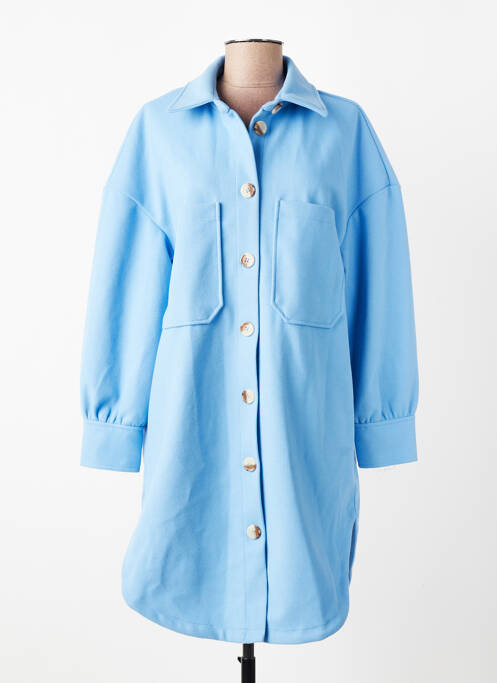 Manteau long bleu ONLY femme