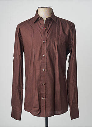 Chemise manches longues marron LE FABULEUX MARCEL DE BRUXELLES homme