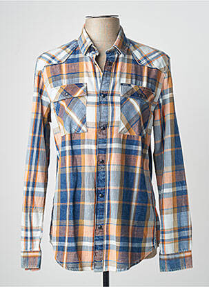 Chemise manches longues bleu GARCIA homme