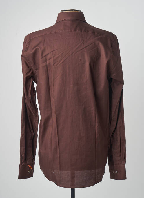 Chemise manches longues marron LE FABULEUX MARCEL DE BRUXELLES homme