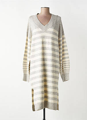 Robe mi-longue gris VERO MODA femme