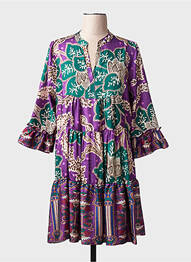 Robe mi-longue violet TERRA DI SIENA femme