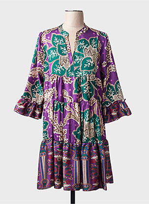 Robe mi-longue violet TERRA DI SIENA femme