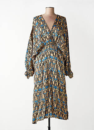 Robe mi-longue beige TERRA DI SIENA femme