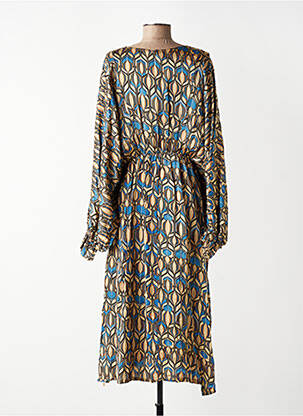 Robe mi-longue beige TERRA DI SIENA femme