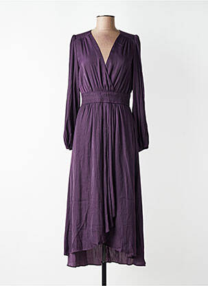 Robe mi-longue violet MORGAN femme