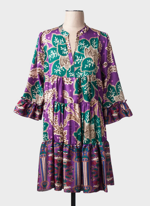 Robe mi-longue violet TERRA DI SIENA femme