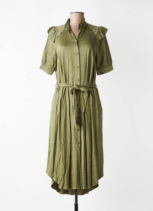 Robe mi-longue vert NUMPH femme