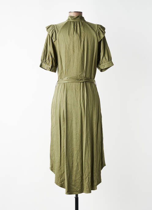 Robe mi-longue vert NUMPH femme