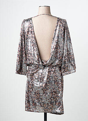 Robe mi-longue argent ASTRID BLACK LABEL femme
