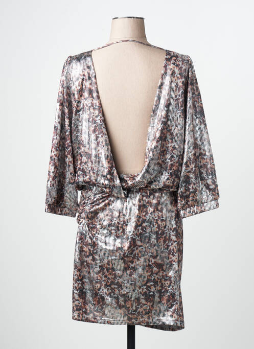 Robe mi-longue argent ASTRID BLACK LABEL femme