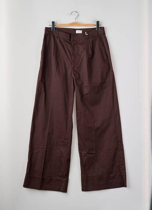 Pantalon droit marron YUGEN femme