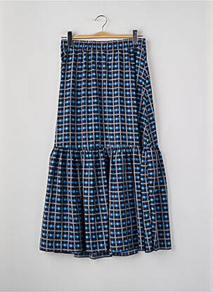 Jupe mi-longue bleu JACQUELINE DE YONG femme